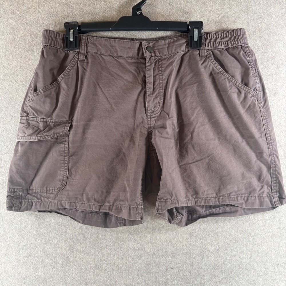 Columbia Cargo Shorts Large Brown Cotton Outdoor Hiking Utility 2192